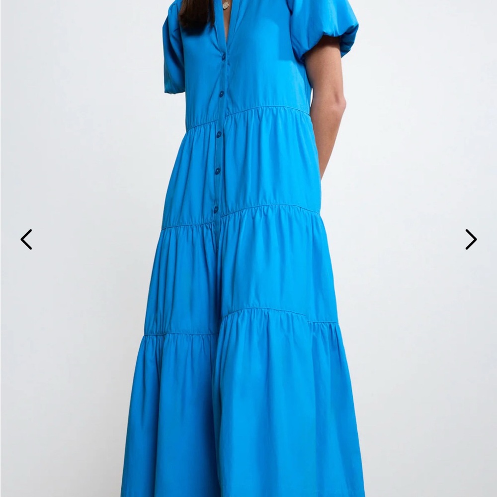 Brochu Walker Bright Blue Tiered Maxi Dress